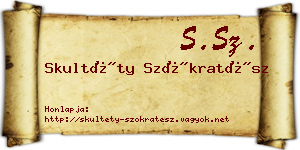 Skultéty Szókratész névjegykártya